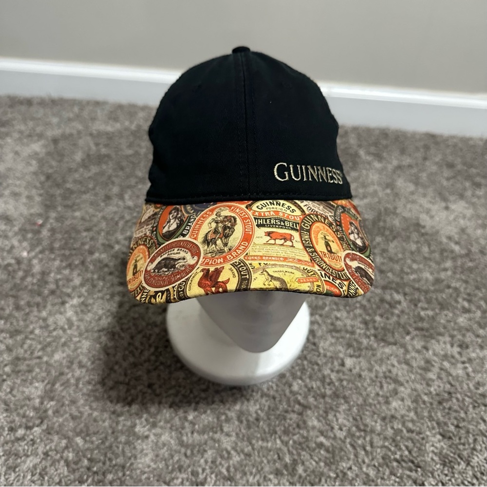 Guinness Black and Brown Cap Unisex Adjustable Velcro Back